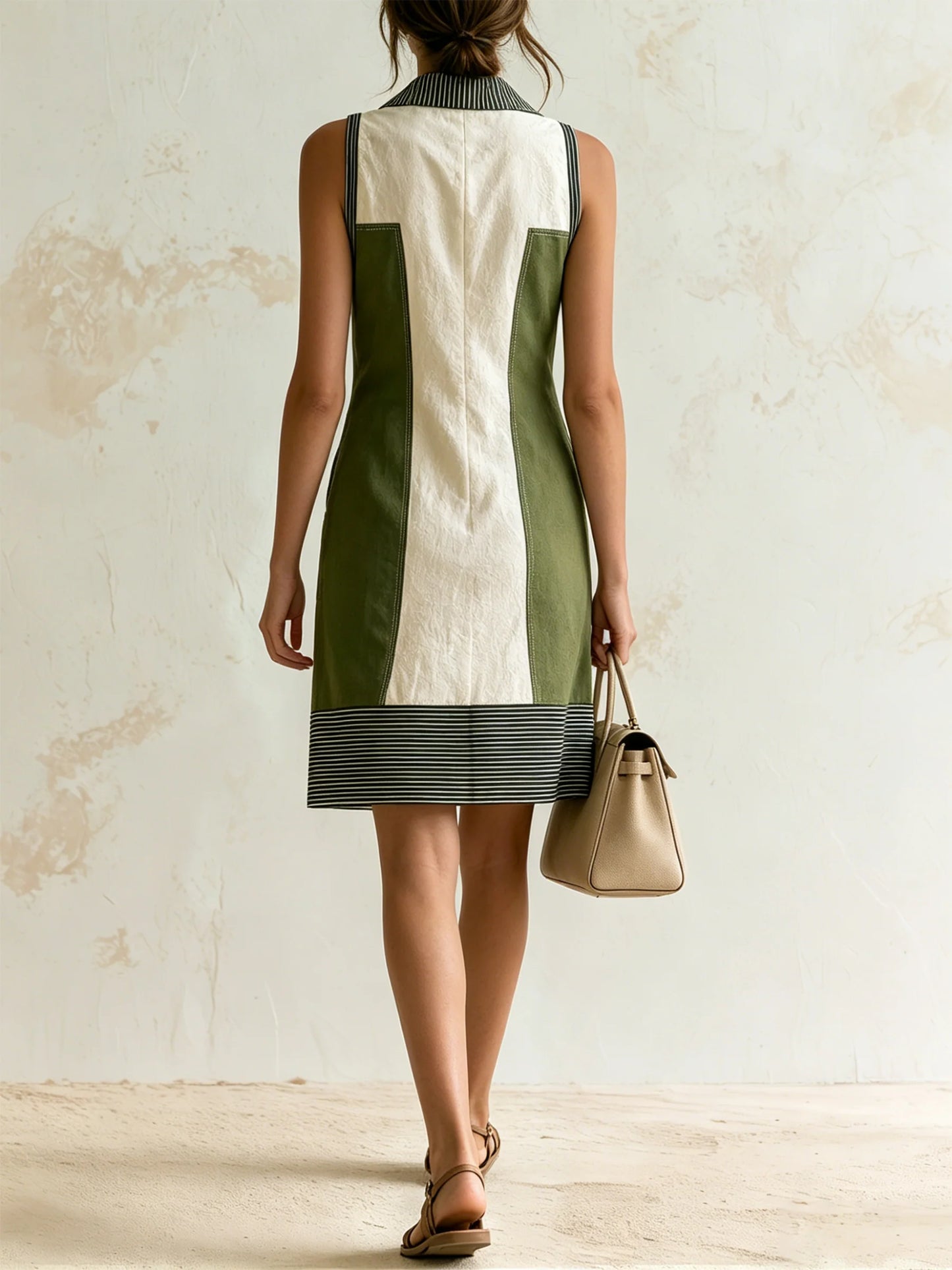 Robe Olive – Élégance Graphique