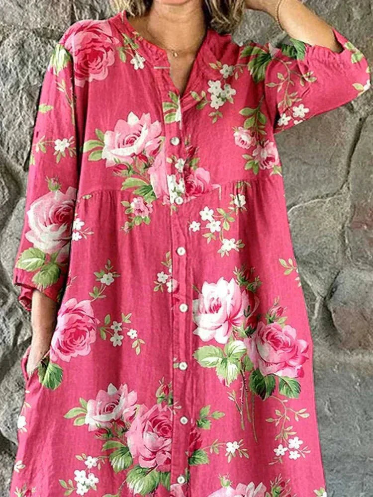 Robe Elviane – Roses de Saison