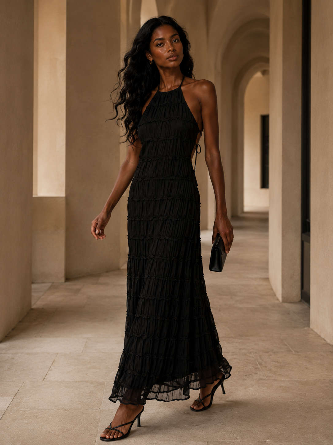 Robe Amaya – Élégance Plissée