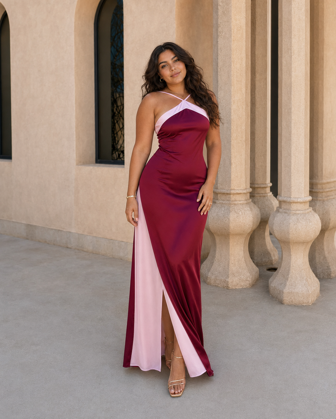 Robe Séraphine – Élégance Bicolore