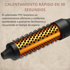 Arumena Black Gold 3 en 1™ – Cepillo Térmico que Riza, Alisa y Seca