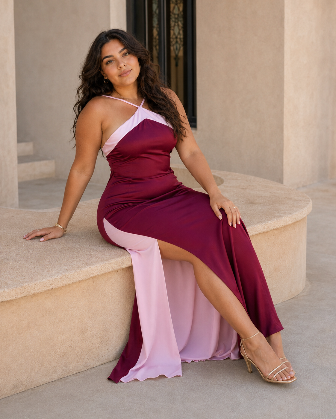 Robe Séraphine – Élégance Bicolore