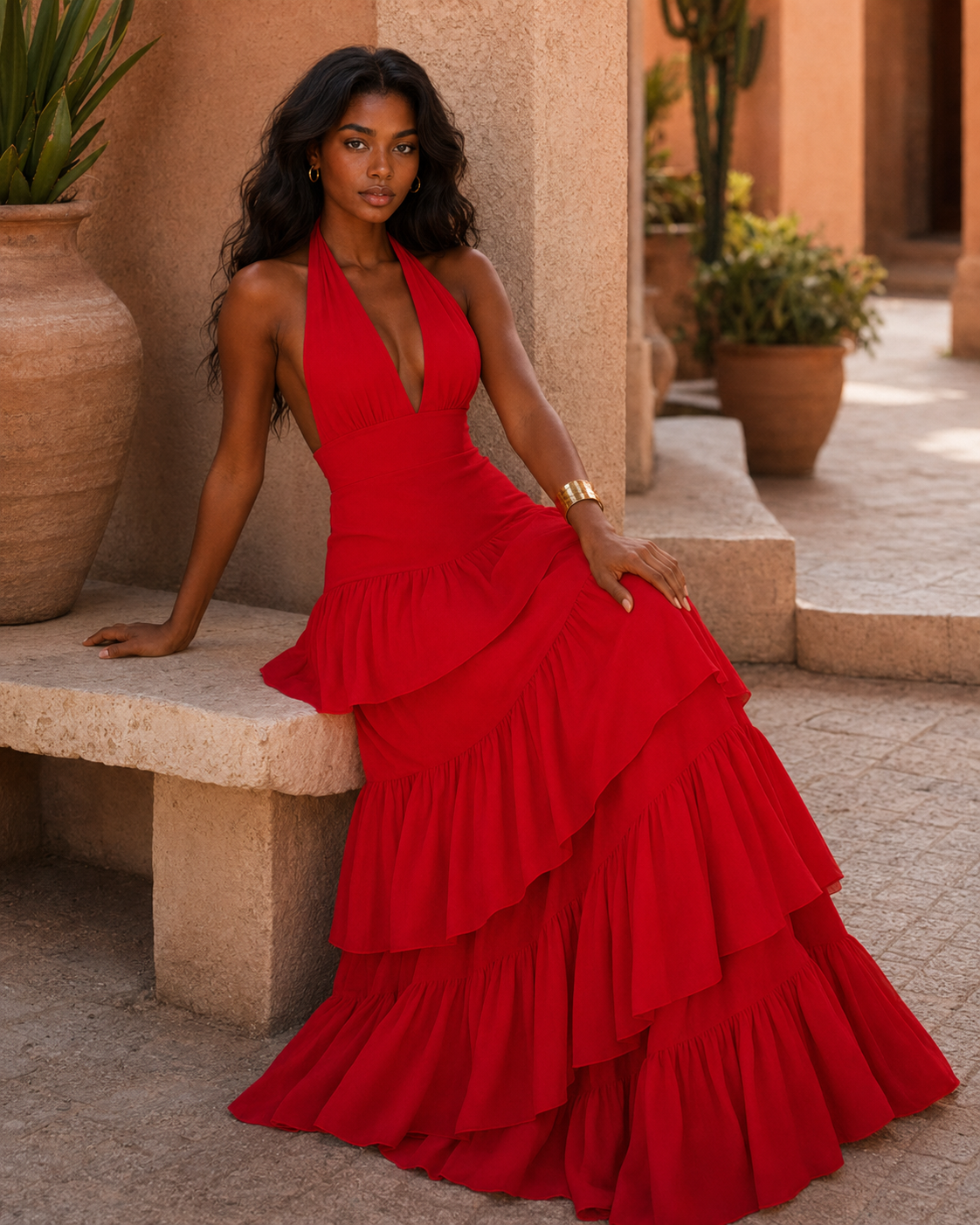 Robe Aveline – Volants Écarlates