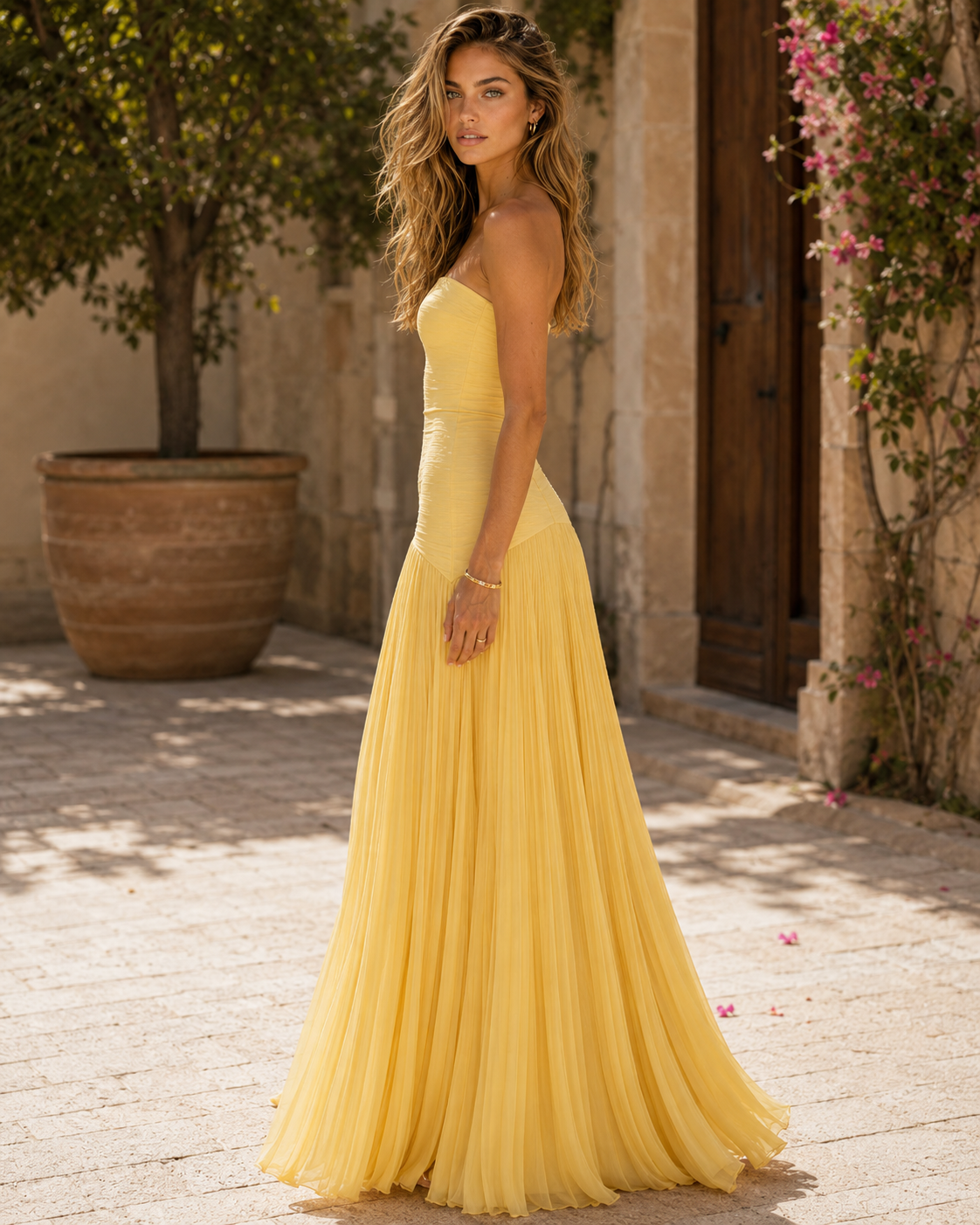Robe Évania – Charme Plissé