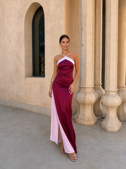 Robe Séraphine – Élégance Bicolore