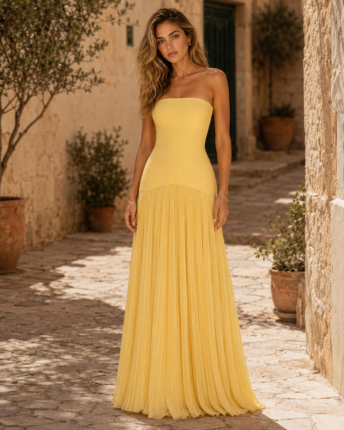 Robe Évania – Charme Plissé