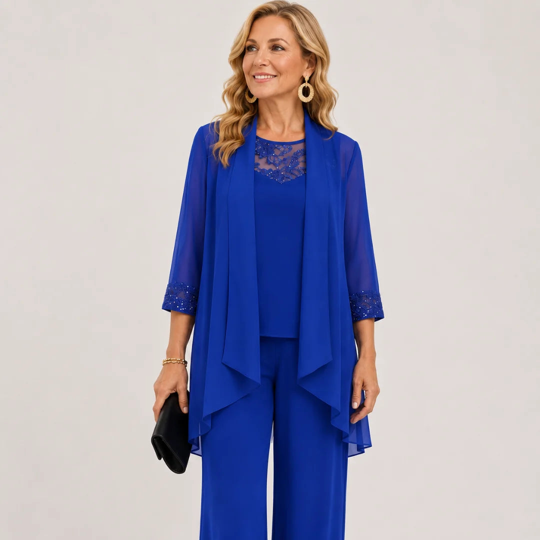 Ensemble Clémence – L’Élégance Bleue qui Sublime Votre Silhouette