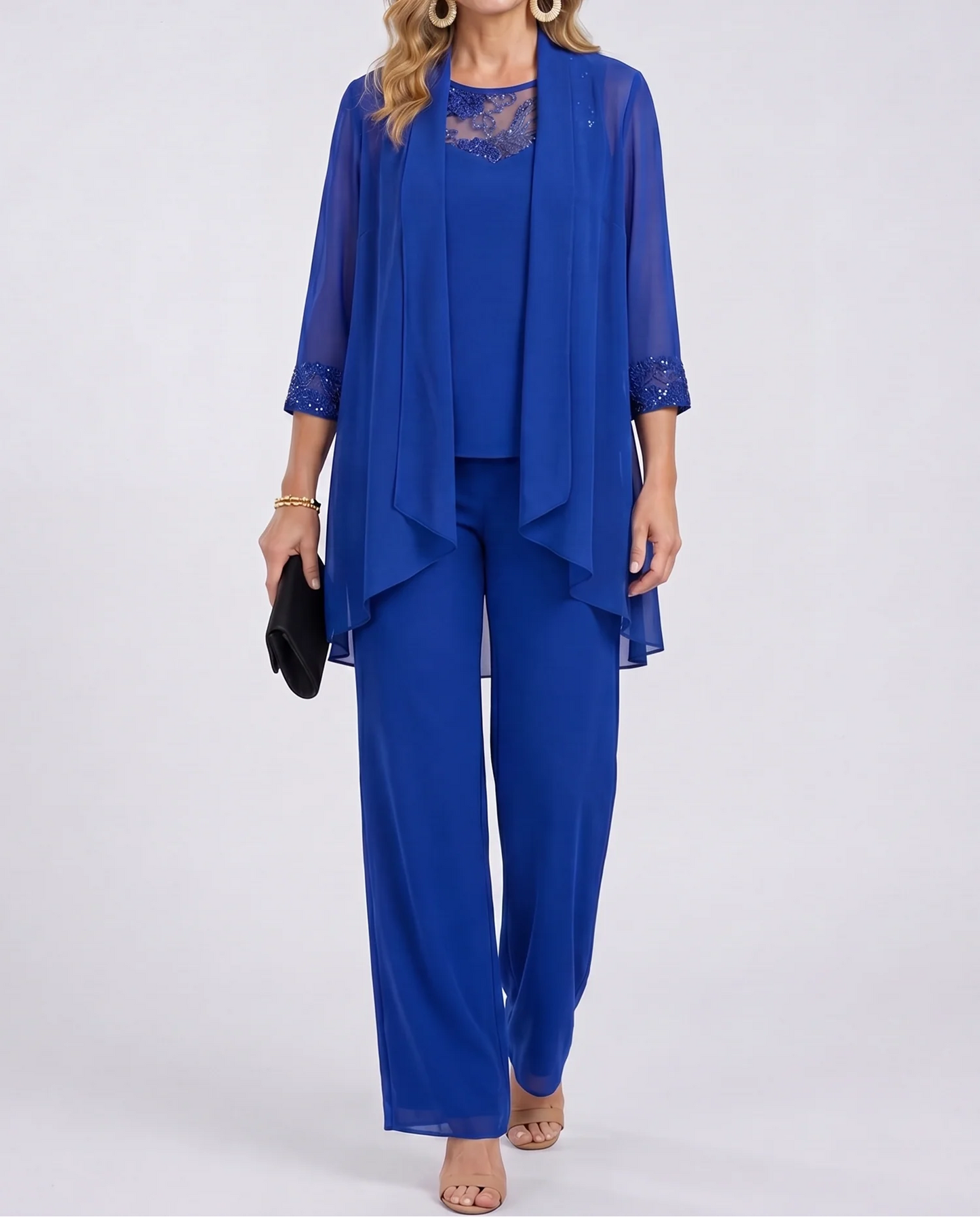 Ensemble Clémence – L’Élégance Bleue qui Sublime Votre Silhouette