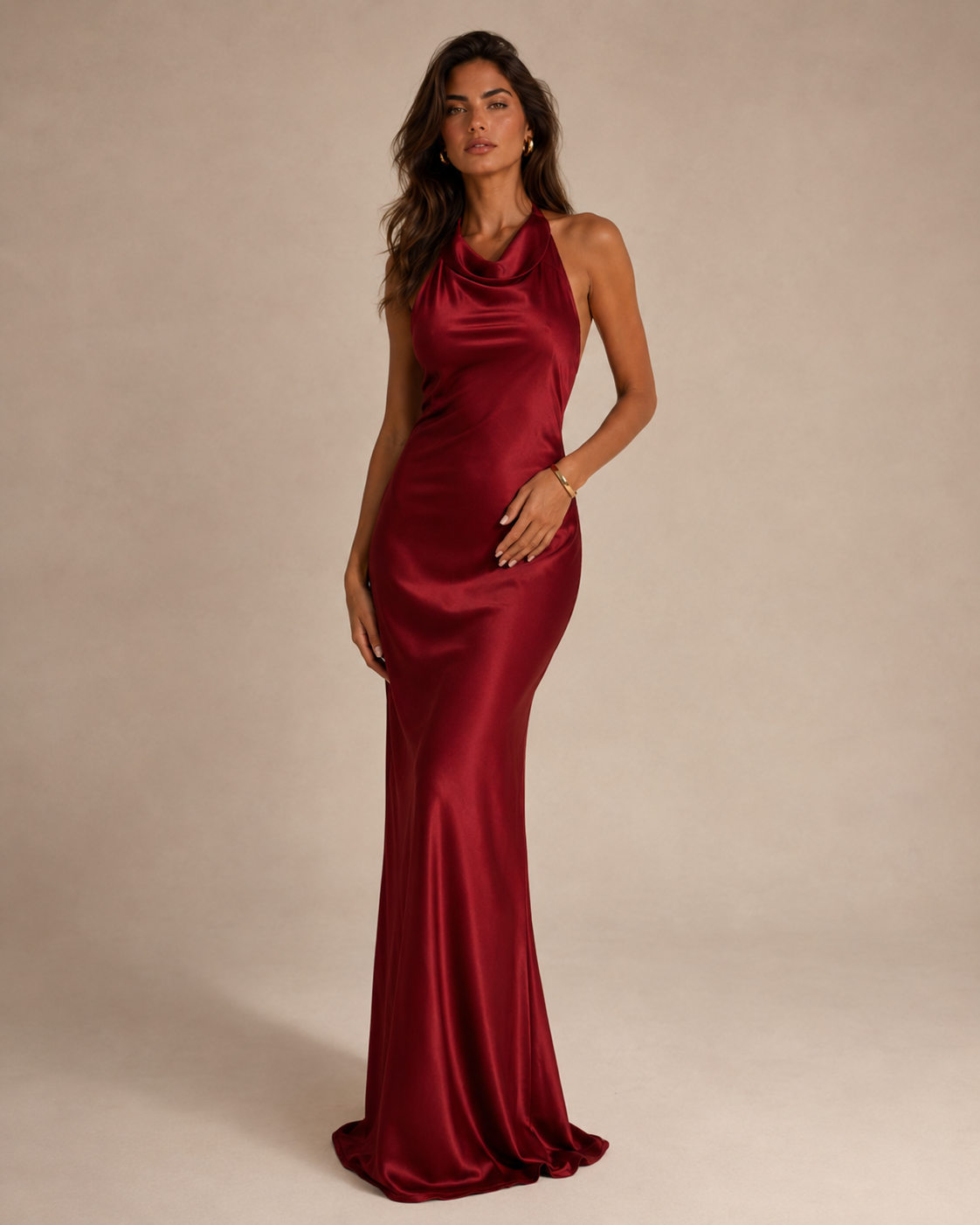 Robe Aurélie – Élégance satinée