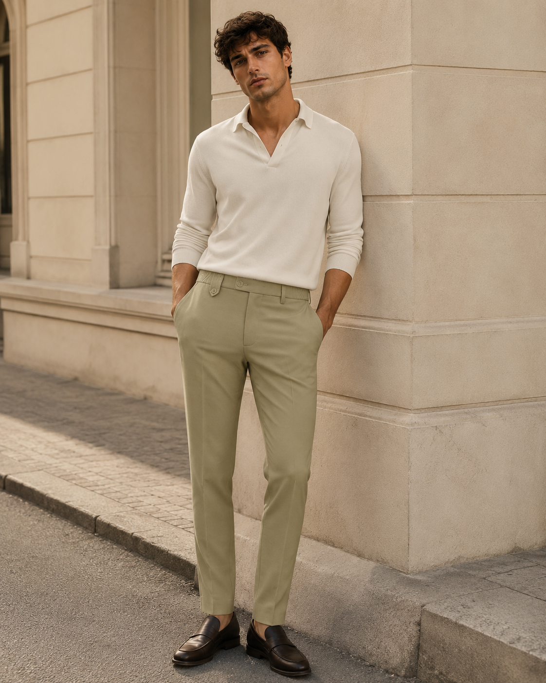 Pantalon Émile – Kaki Sable