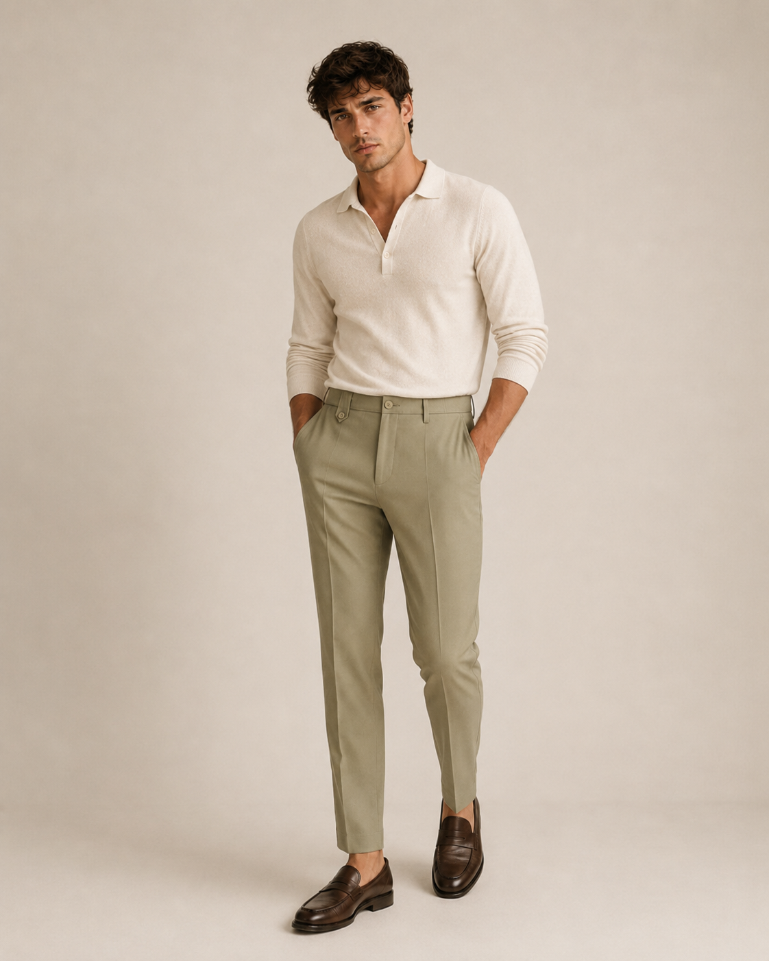 Pantalon Émile – Kaki Sable