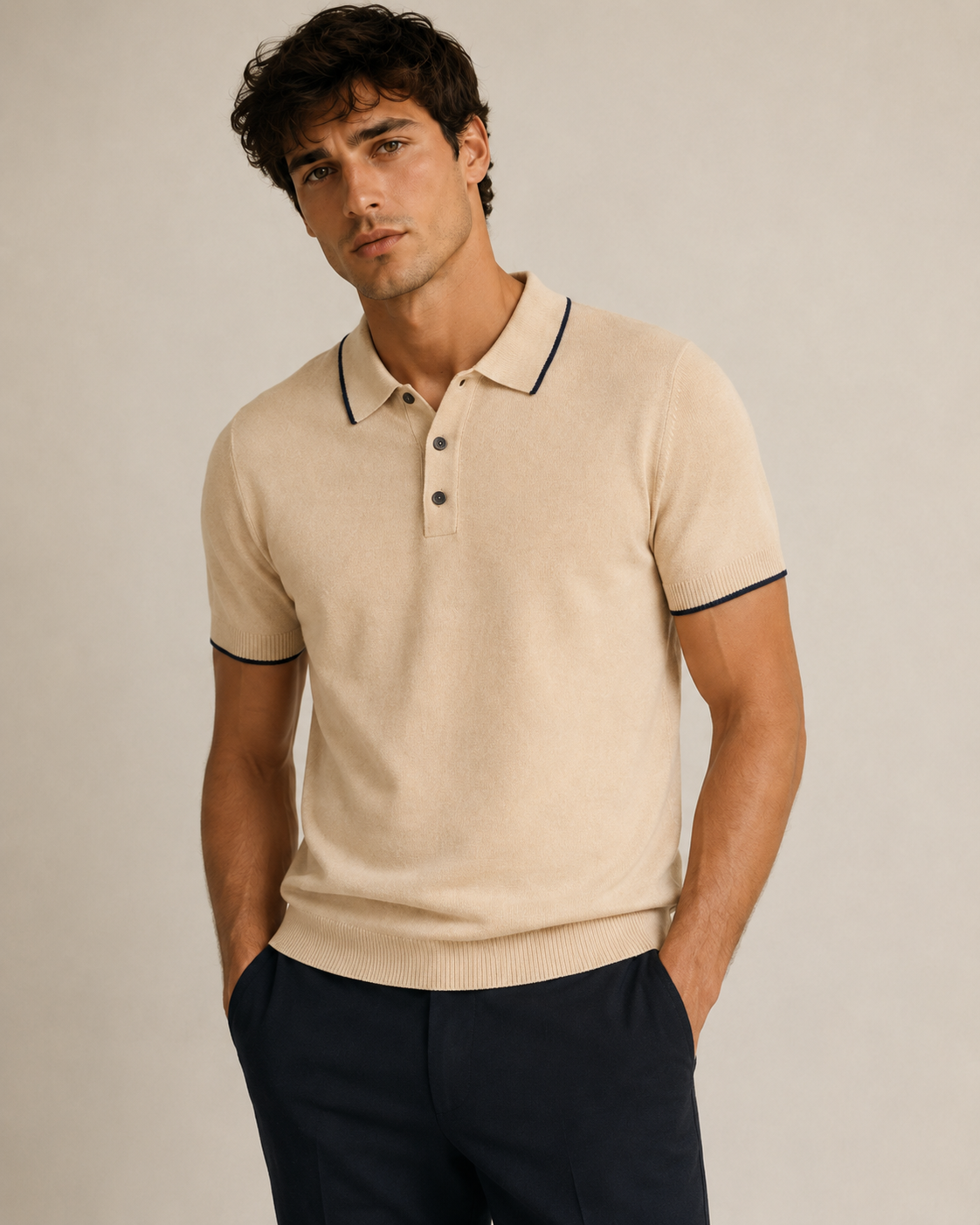 Polo Lucien – Beige Sable