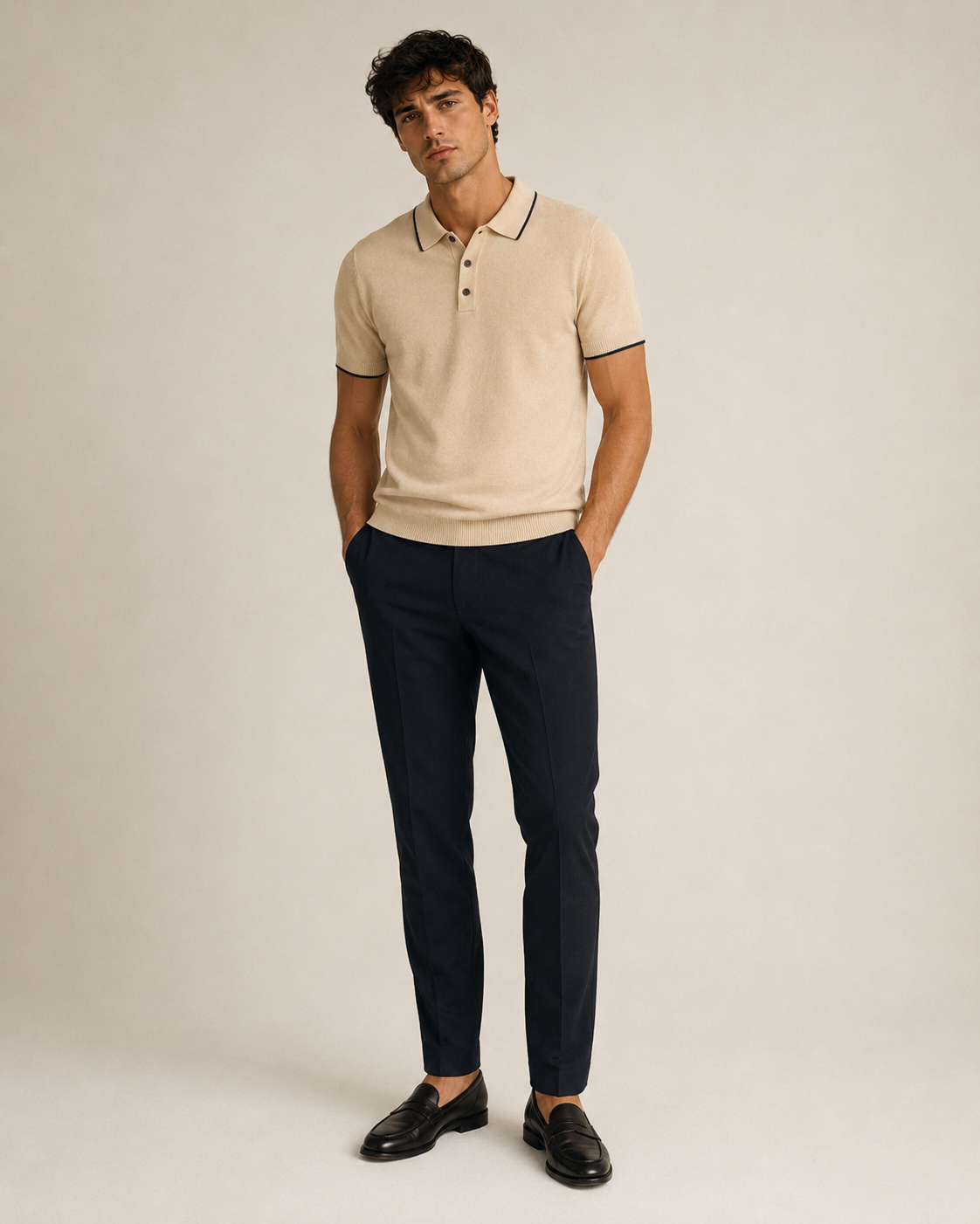 Polo Lucien – Beige Sable
