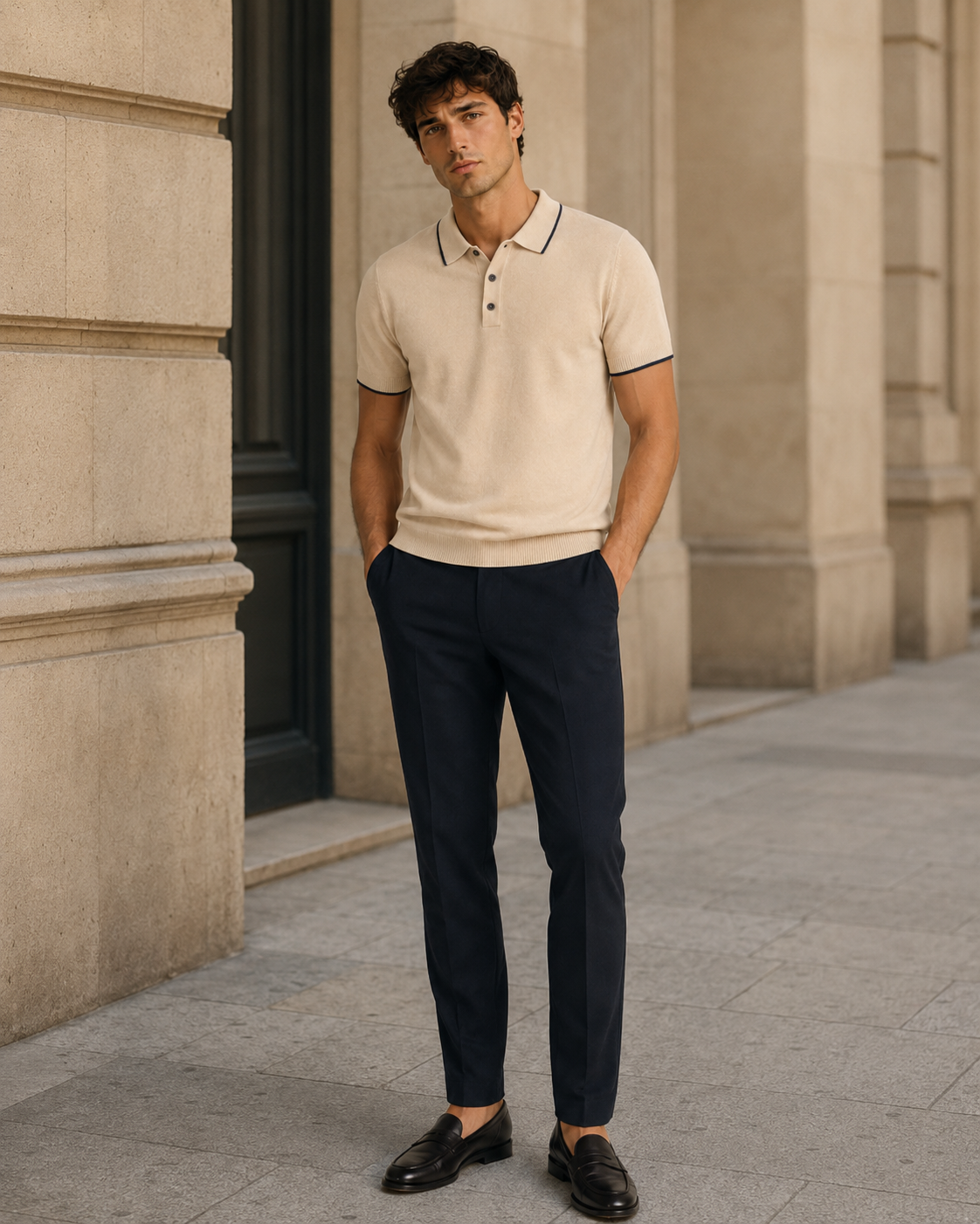 Polo Lucien – Beige Sable