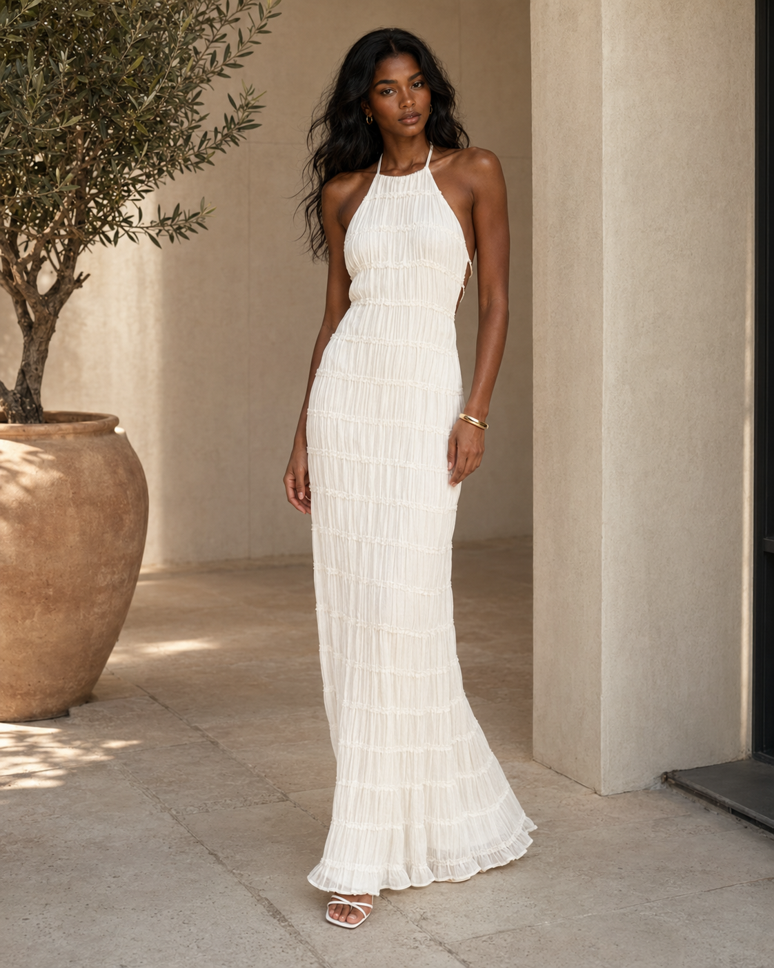 Robe Amaya – Élégance Plissée
