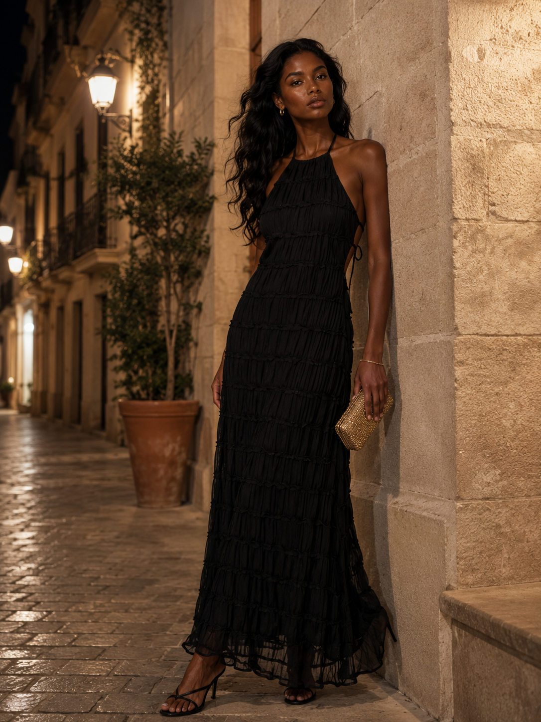 Robe Amaya – Élégance Plissée