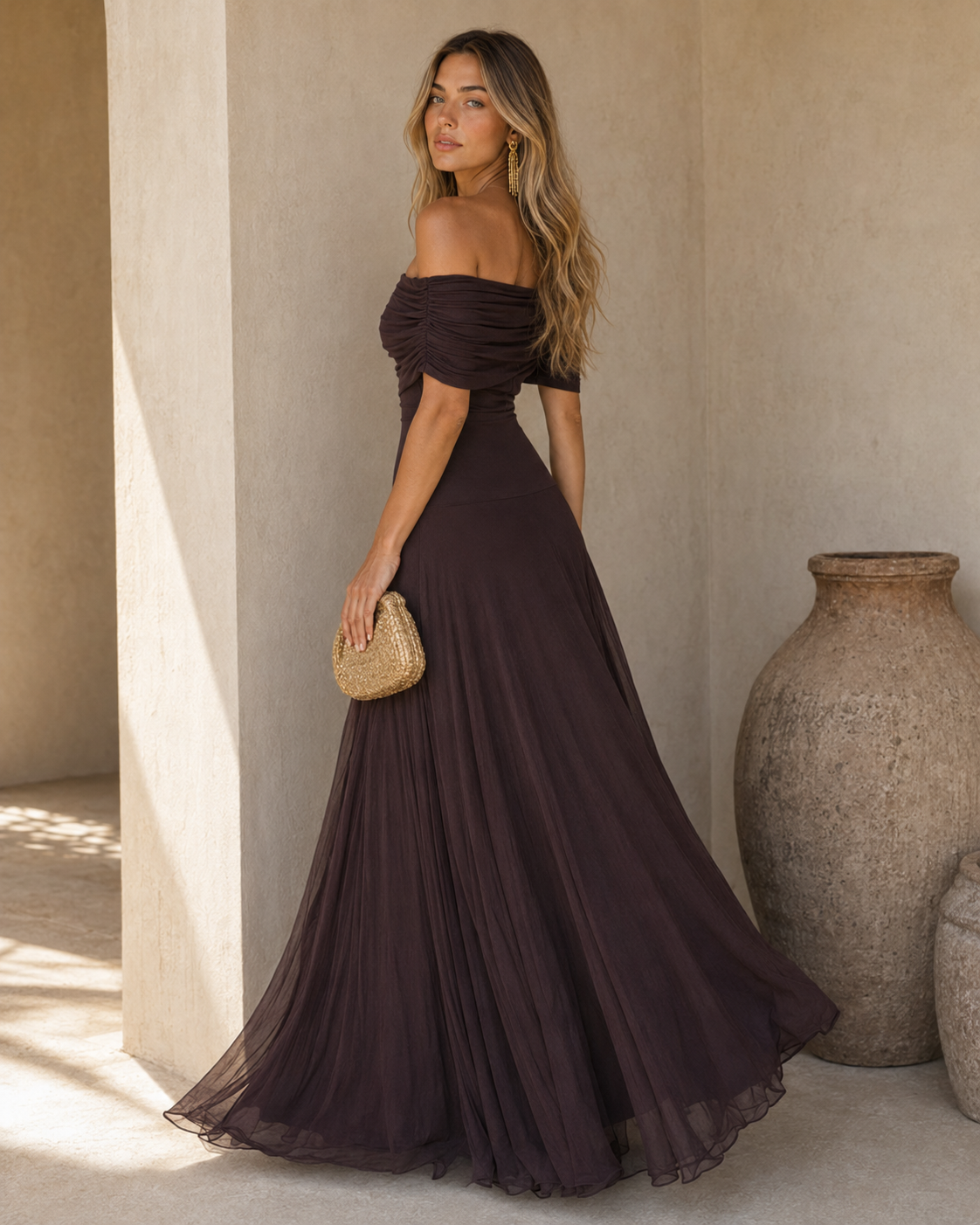 Robe Solène – Élégance Chocolat