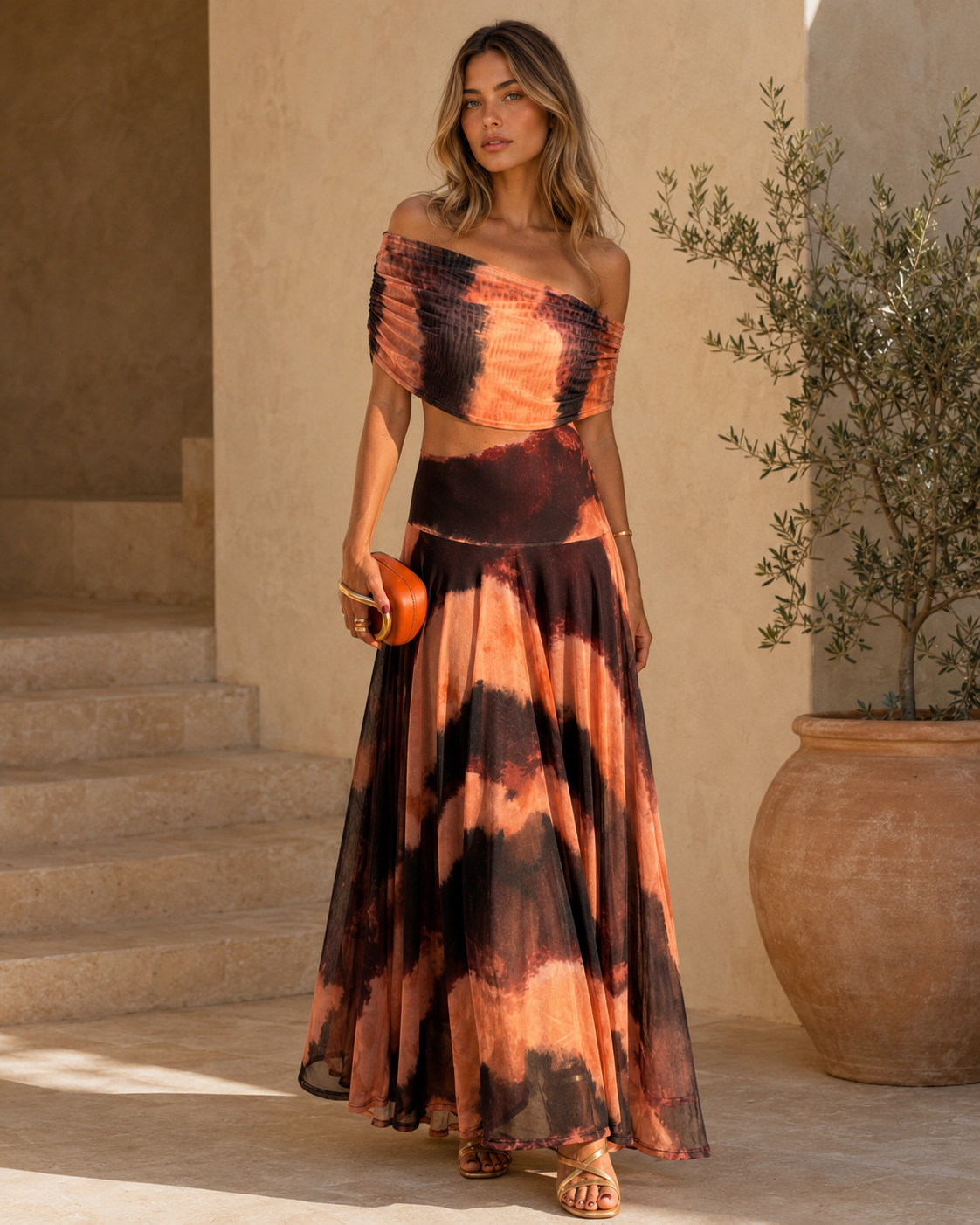 Robe Isaline – Reflets Terracotta