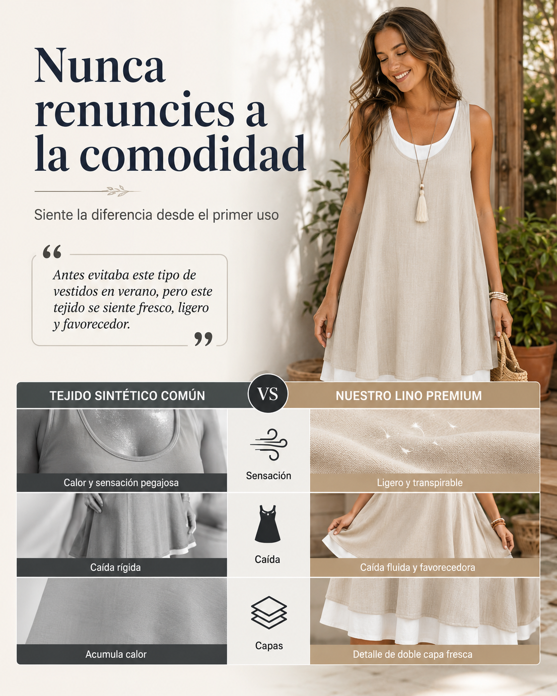 ARUMENA™ Viste cómoda, fresca y segura