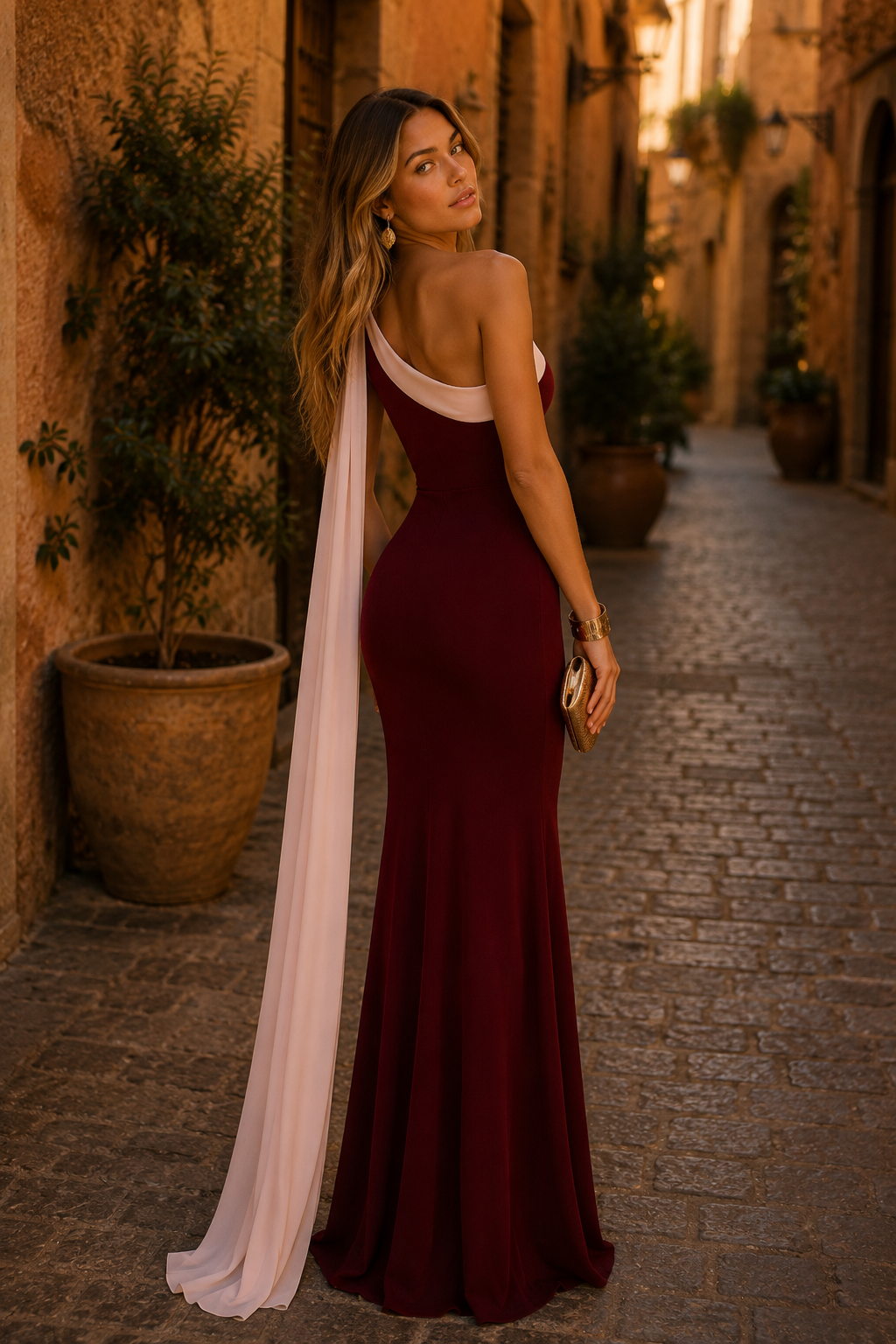 Robe Lysandra – Étole fluide