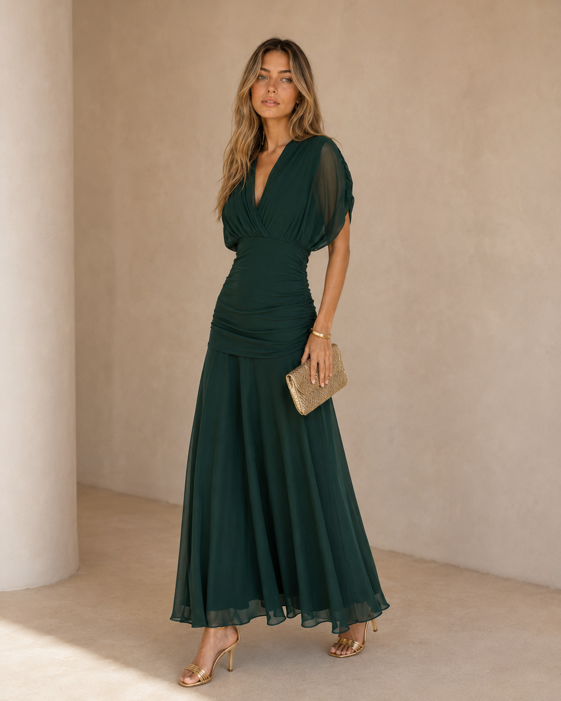 Robe Ondine – Décolleté Croisé