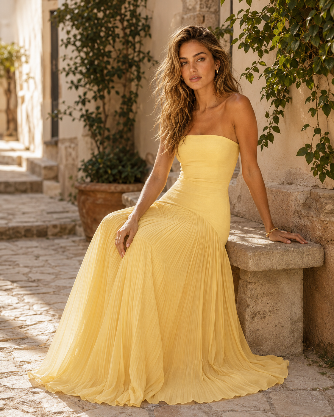 Robe Évania – Charme Plissé